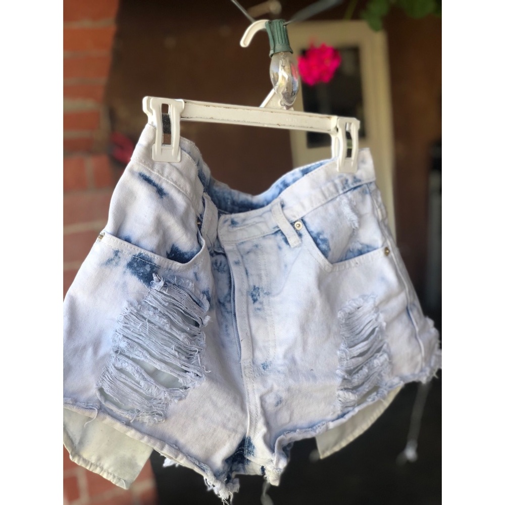 Acid wash high waist Sz 3/5 shorts